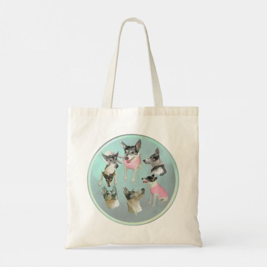 Mooie Rat Terrier Vrouwtje Tote Bag (Achterkant)