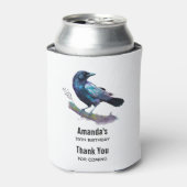 Mooie Raven op een boomtak Blikjeskoeler (Blikje Voorkant)