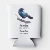 Mooie Raven op een boomtak Blikjeskoeler (Achterkant)