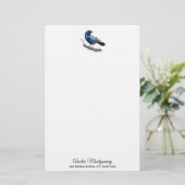 Mooie Raven op een boomtak Briefpapier (Staand voorkant)