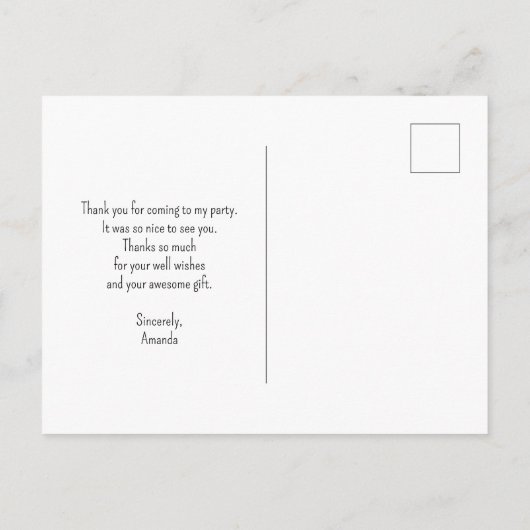 Mooie Raven op een boomtak Dank u Briefkaart (Achterkant)