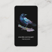 Mooie Raven op een boomtak Visitekaartje (Voorkant)