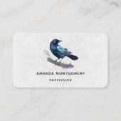 Mooie Raven op een boomtak Visitekaartje (Voorkant)