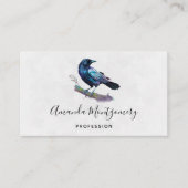 Mooie Raven op een boomtak Visitekaartje (Voorkant)