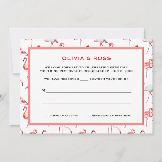 Mooie reactiekaarten voor Flamingos Kaart (Voorkant)