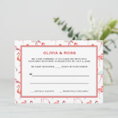 Mooie reactiekaarten voor Flamingos Kaart (Staand voorkant)