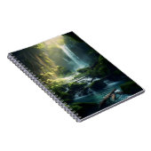 Mooie realistische magische bos waterval notitieboek (Rechterzijde)