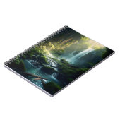 Mooie realistische magische bos waterval notitieboek (Linkerzijde)
