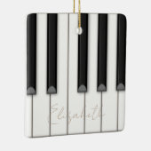 Mooie realistische piano toetsen gepersonaliseerde keramisch ornament (Rechts)
