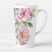 Mooie realistische waterverf rozen. latte mok (Rechts)