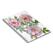 Mooie realistische waterverf rozen. notitieboek (Rechterzijde)