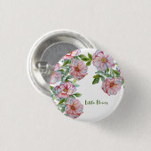 Mooie realistische waterverf rozen. ronde button 3,2 cm (Voorkant /achterkant)