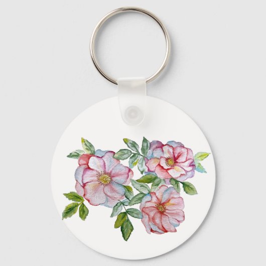 Mooie realistische waterverf rozen. sleutelhanger (Voorkant)