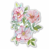 Mooie realistische waterverf rozen. sticker (Voorkant)