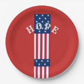 Mooie Red Blue Star Hope USA Papieren Bordje (Voorkant)