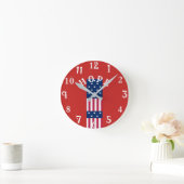 Mooie Red Blue White Star Time for Hope USA    Ronde Klok (Huis)