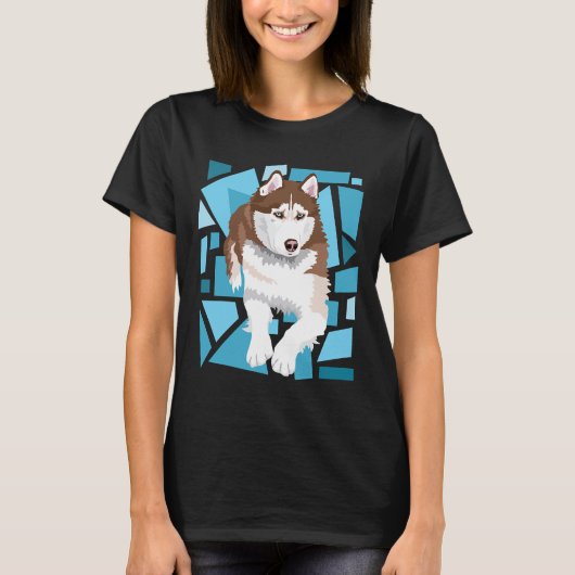 Mooie Red Brown Siberian Husky T-shirt (Voorkant)