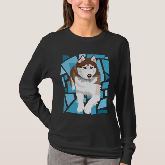 Mooie Red Brown Siberian Husky T-shirt (Voorkant)