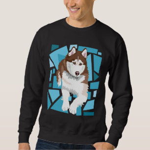 Mooie Red Brown Siberian Husky Trui