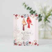 Mooie RED CARDINAL Birds Weddenschap (Staand voorkant)