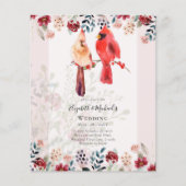 Mooie RED CARDINAL Birds Weddenschap (Voorkant)