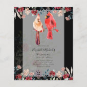 Mooie RED CARDINAL Birds Weddenschap Flyer (Voorkant)