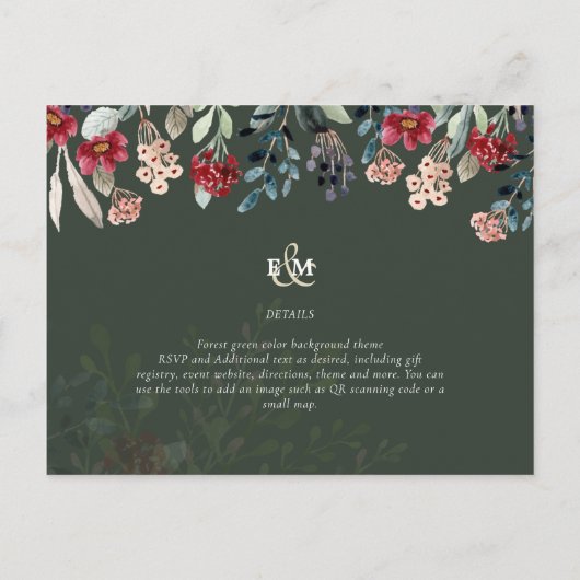 Mooie RED CARDINAL Birds Wedding Briefkaart (Achterkant)