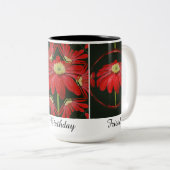 Mooie Red Daisy Mok Two-Tone Mok, 15 oz (Voorkant rechts)