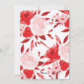 Mooie Red Floral kerstfeestdag fotokaart Feestdagenkaart (Achterkant)