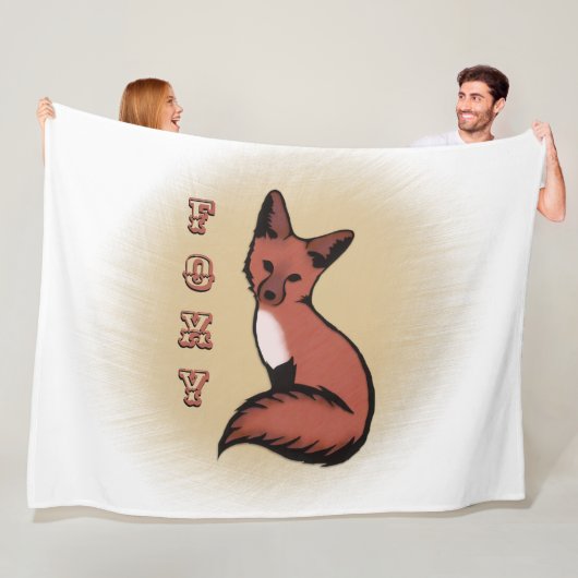 Mooie Red Foxy Fox Fleece Deken (In situ)