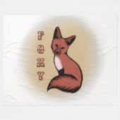 Mooie Red Foxy Fox Fleece Deken (Voorkant (Horizontaal))
