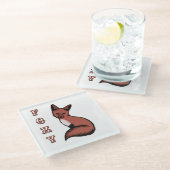 Mooie Red Foxy Fox Glazen Onderzetter (Schuin)