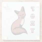 Mooie Red Foxy Fox Glazen Onderzetter (Achterkant)