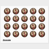 Mooie Red Foxy Fox Ronde Sticker (Vel)