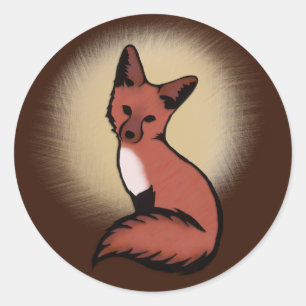 Mooie Red Foxy Fox Ronde Sticker