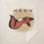 Mooie Red Foxy Fox Sherpa Deken (Voorkant)
