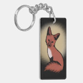 Mooie Red Foxy Fox Sleutelhanger (Voorkant Links)