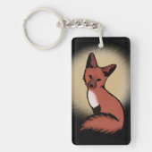 Mooie Red Foxy Fox Sleutelhanger (Voorkant)