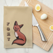 Mooie Red Foxy Fox Theedoek (Quarter Fold)