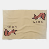 Mooie Red Foxy Fox Theedoek (Horizontaal)