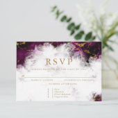 Mooie Red Garnet Crystal Geode RSVP Kaartje (Staand voorkant)