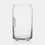 Mooie Red Green Holly Berry, aangepast kerstfeest Blikvorm Glas (Links)
