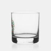 Mooie Red Green Holly Berry, aangepast kerstfeest Whisky Glas (Links)