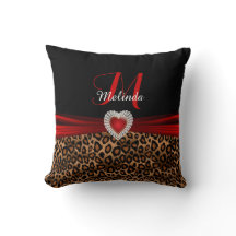 Mooie Red Heart Leopard Animal Print