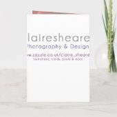 Mooie Red Rose bruiloft Kaart Uitnodigen -Wit (Achterkant)