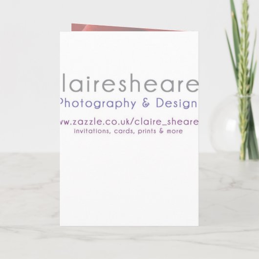 Mooie Red Rose bruiloft Kaart Uitnodigen -Wit (Achterkant)