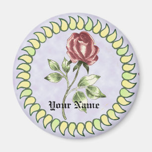 Mooie Red Rose bruiloft magneet