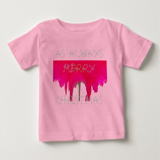 Mooie Red Rose Merry Christmas Baby T-shirt (Voorkant)
