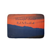 Mooie Red Sunset Bed en Breakfast Plush Badmat (Voorkant)