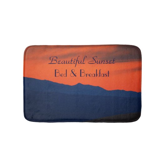 Mooie Red Sunset Bed en Breakfast Plush Badmat (Voorkant)